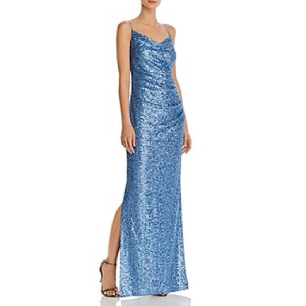 Laundry Cowl Neck Full-Length Evening Gown